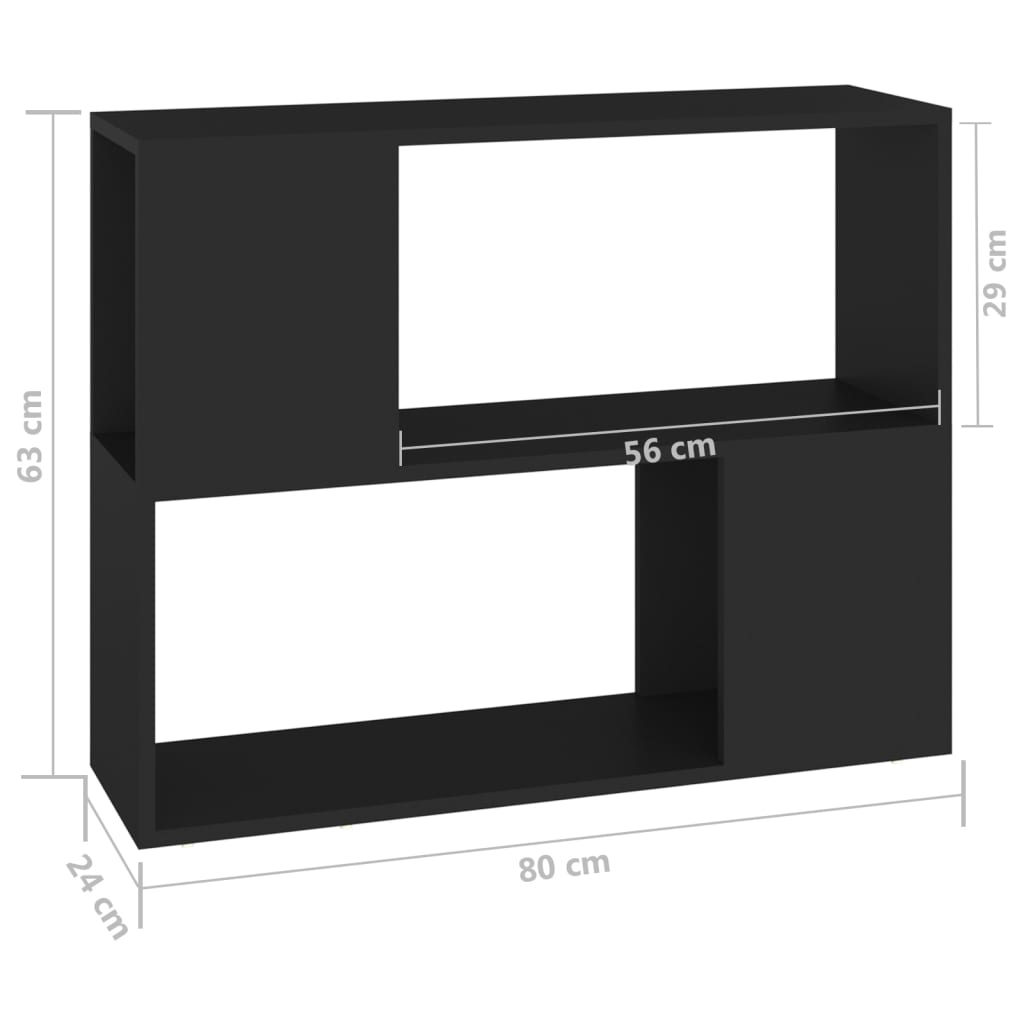 Mueble para TV madera negro 80x24x63 cm vidaXL