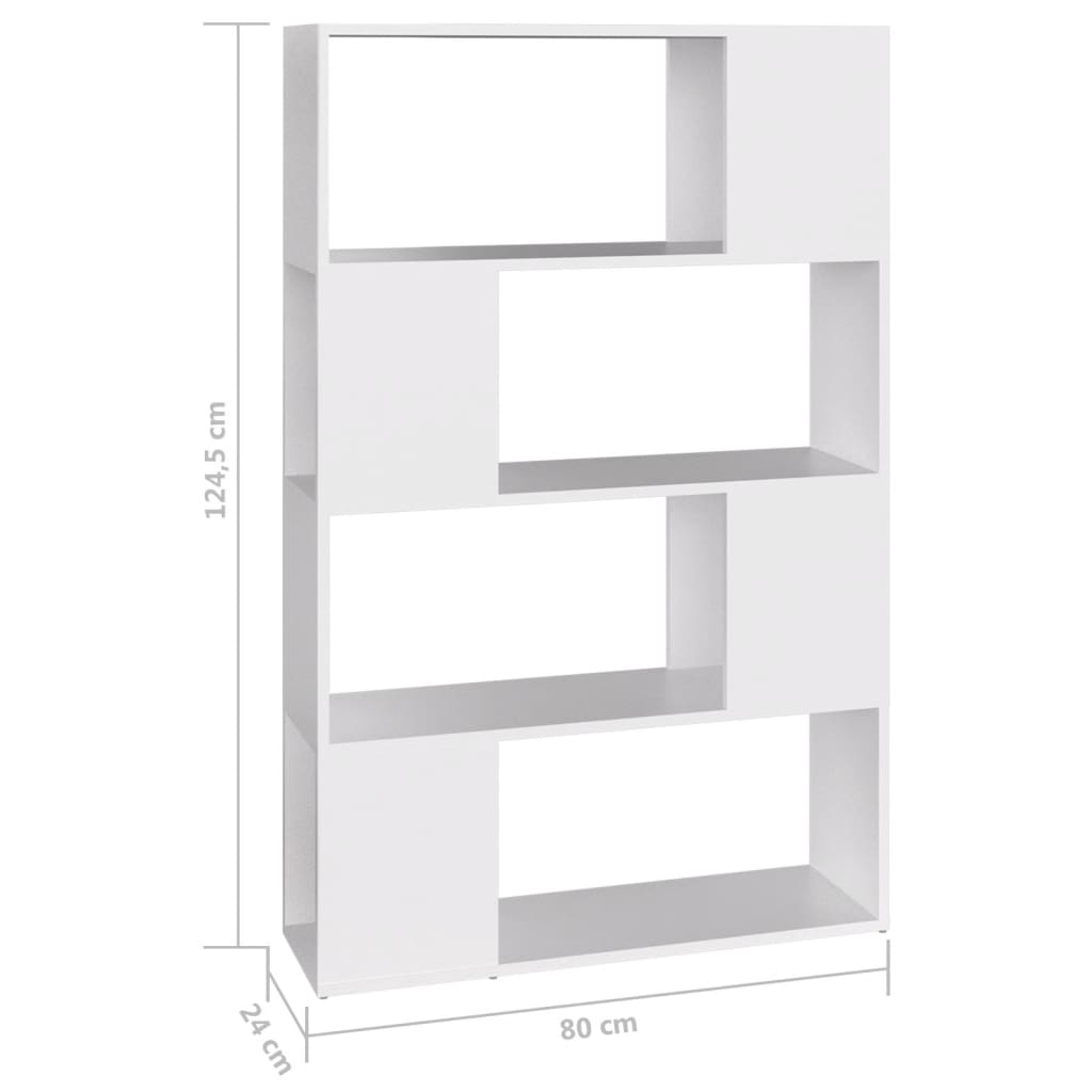 Estante separadora de compensado branco 80x24x124,5 cm V0905 Vetonek