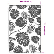 Alfombra exterior arakil pp verde 140x200 cm v2848 - Vetonek