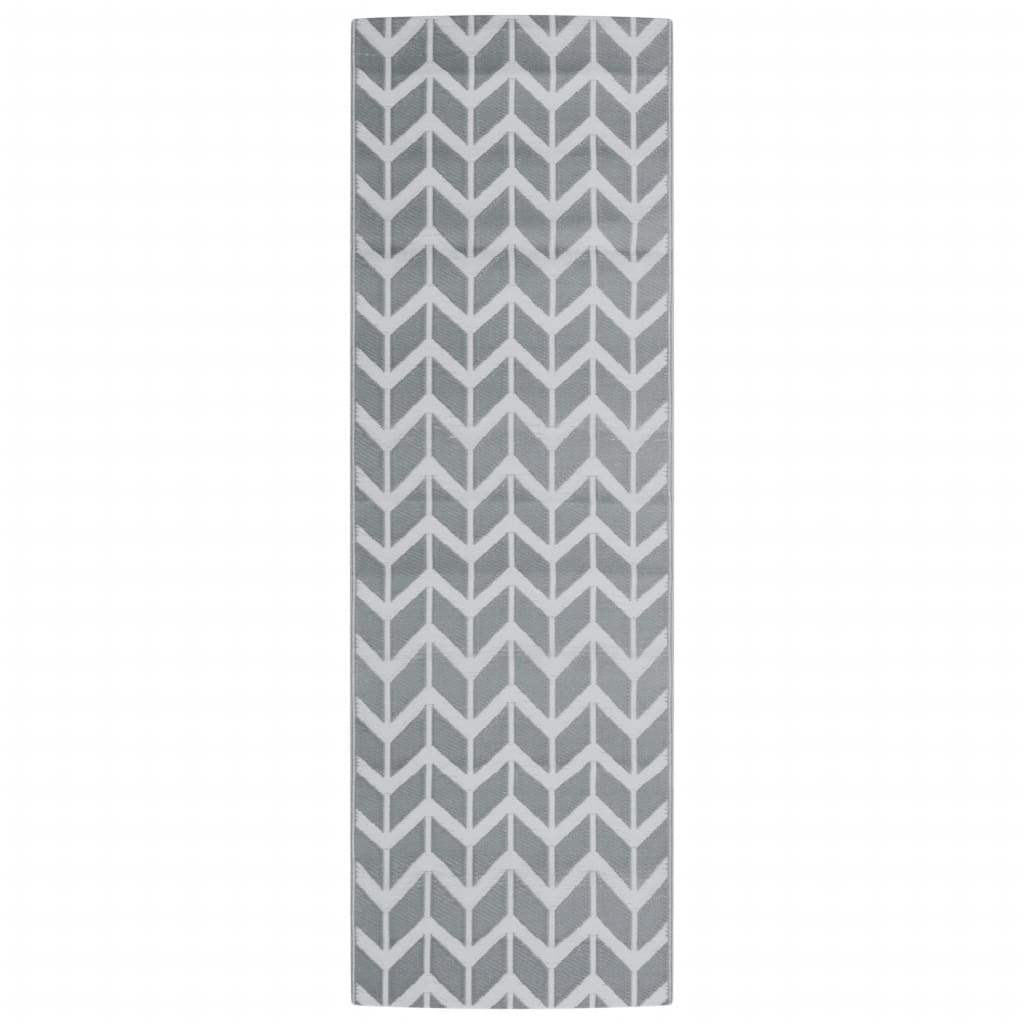 Alfombra exterior arakil pp gris 80x250 cm v2893 Vetonek