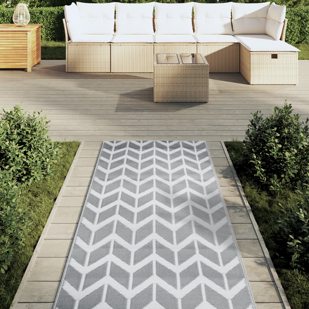 Alfombra exterior arakil pp gris 80x250 cm v2893 - Vetonek