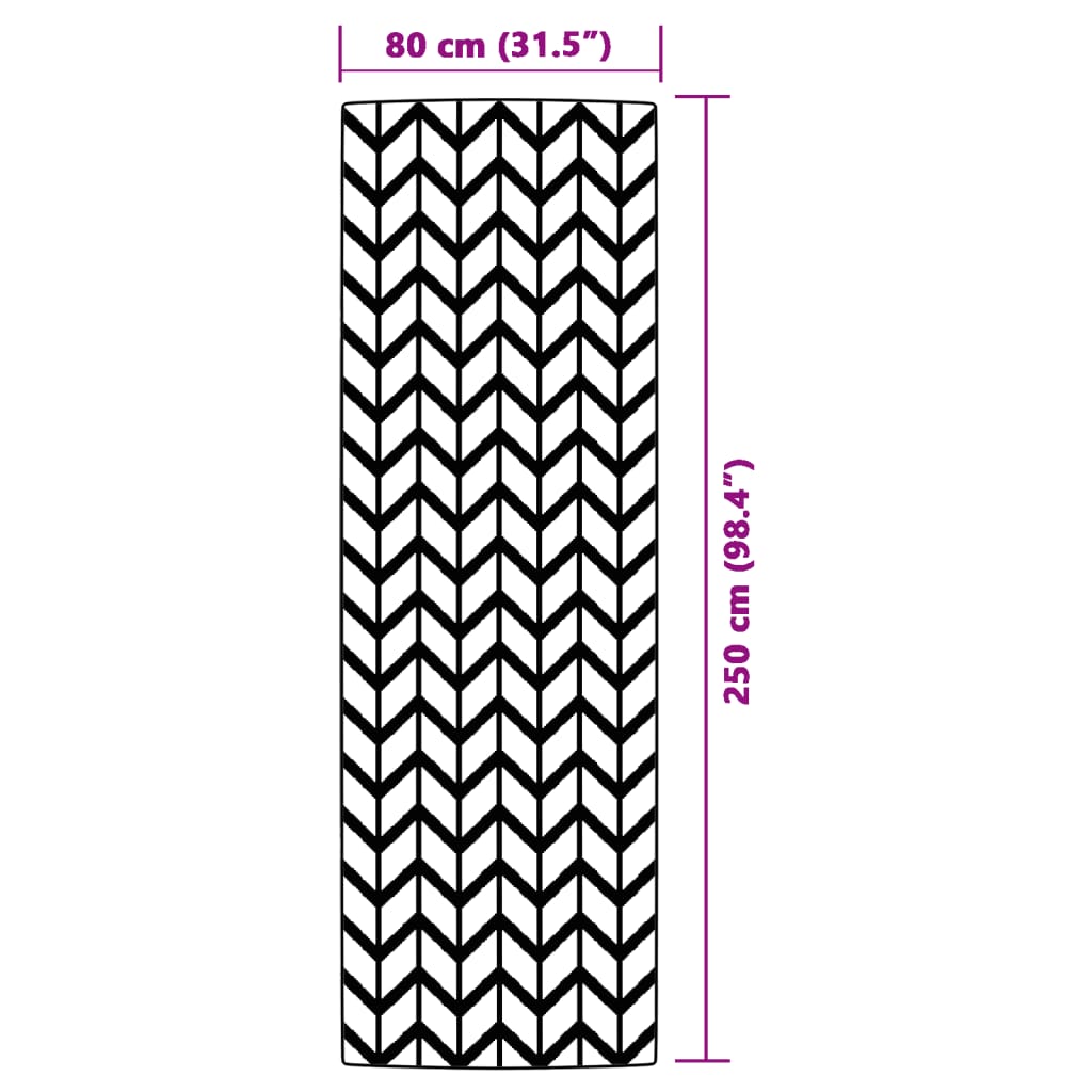 Alfombra exterior arakil pp gris 80x250 cm v2893 - Vetonek