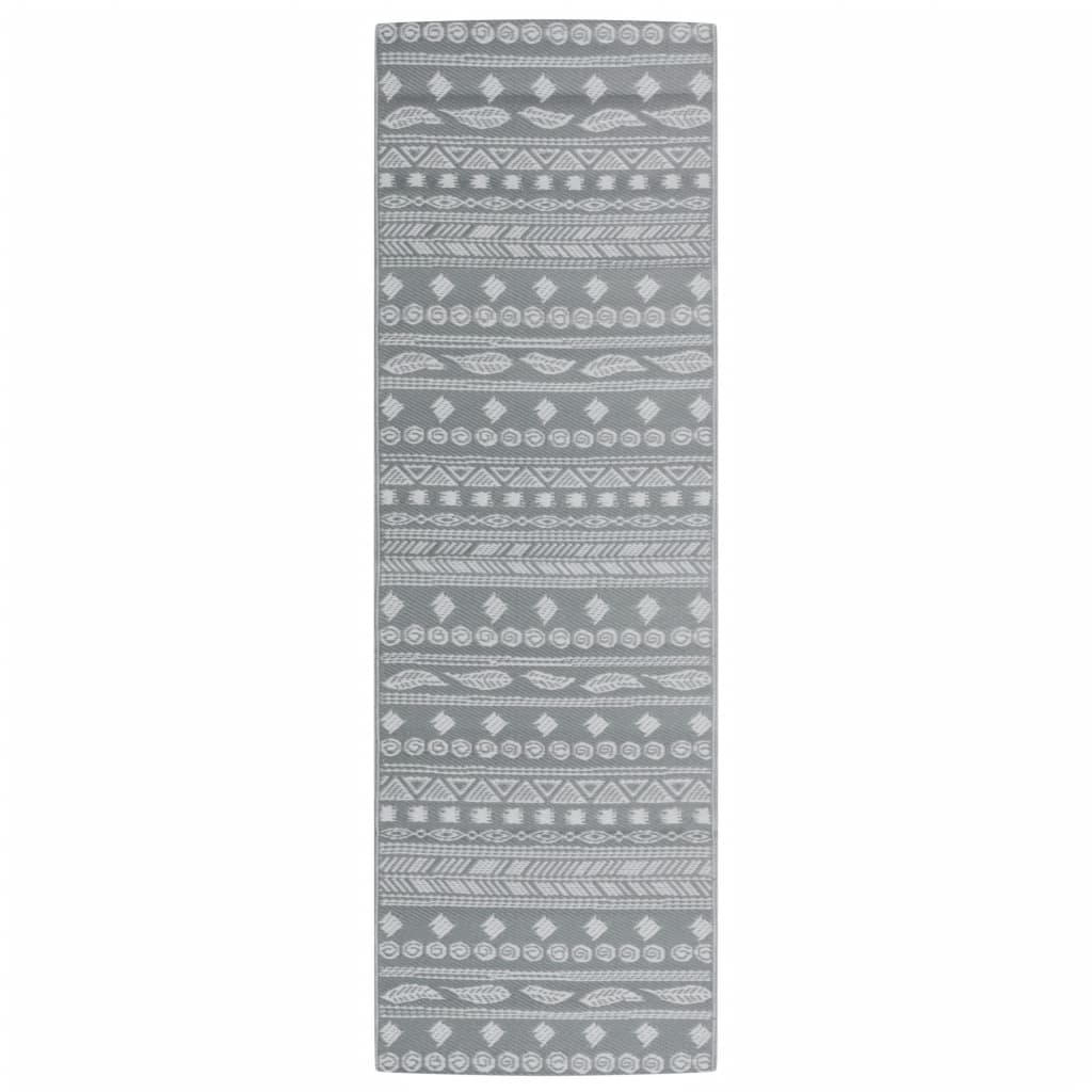 Alfombra exterior arakil pp gris 80x250 cm v3036 Vetonek