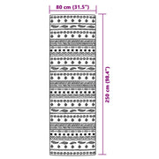 Alfombra de exterior PP gris 80x250 cm - Vetonek