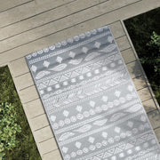 Alfombra exterior arakil pp gris 80x250 cm v3036 Vetonek