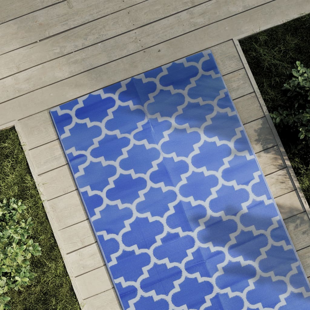 Vetonek Alfombra de exterior PP azul 80x150 cm