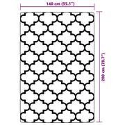 Alfombra exterior arakil pp azul 140x200 cm v3197 - Vetonek