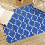 Alfombra exterior arakil pp azul 140x200 cm v3197 Vetonek