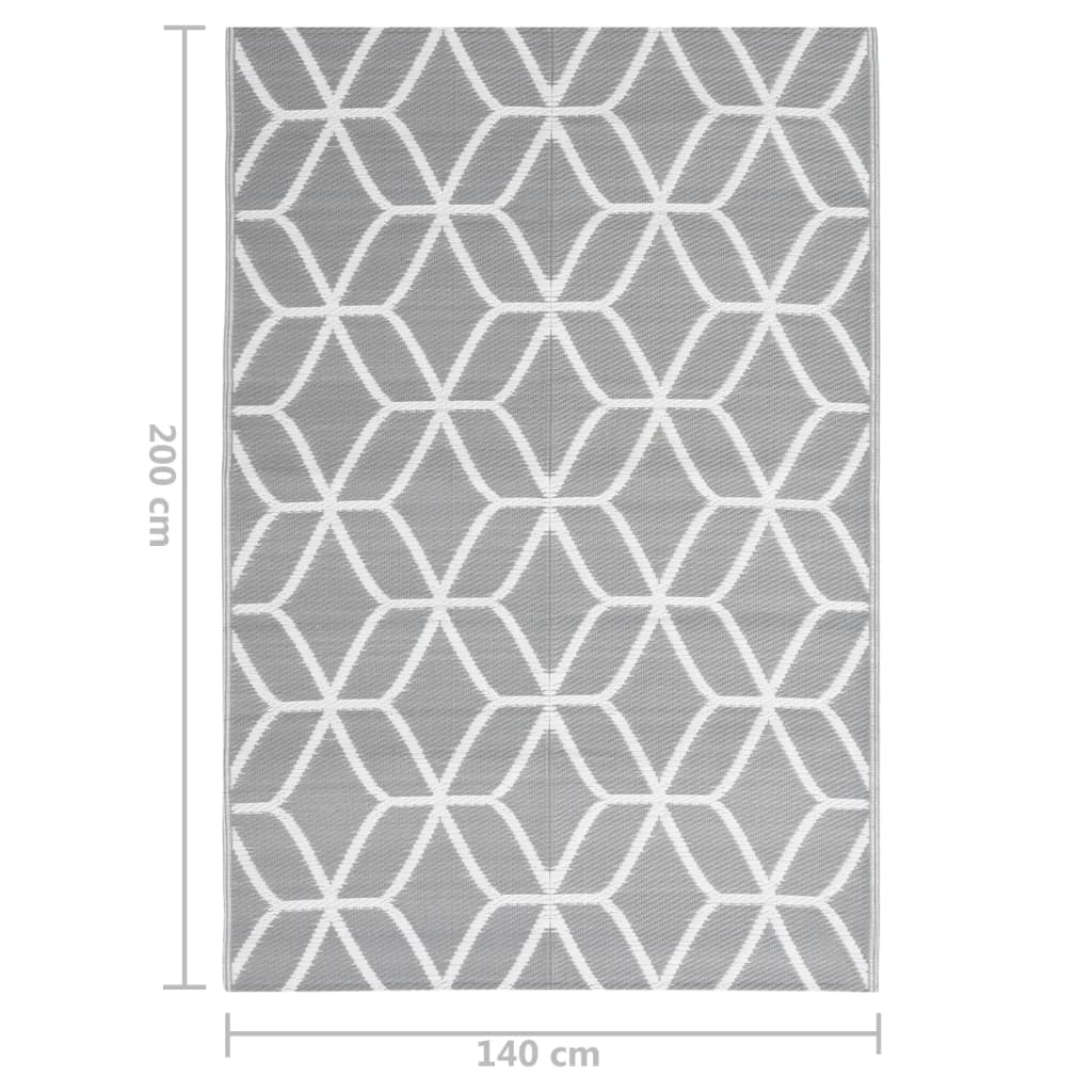 Tapis extérieur gris 140x200 cm