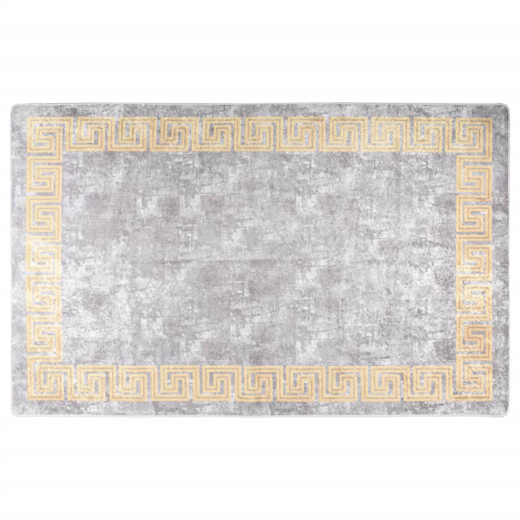 Alfombra lavable antideslizante gris 160x230 cm