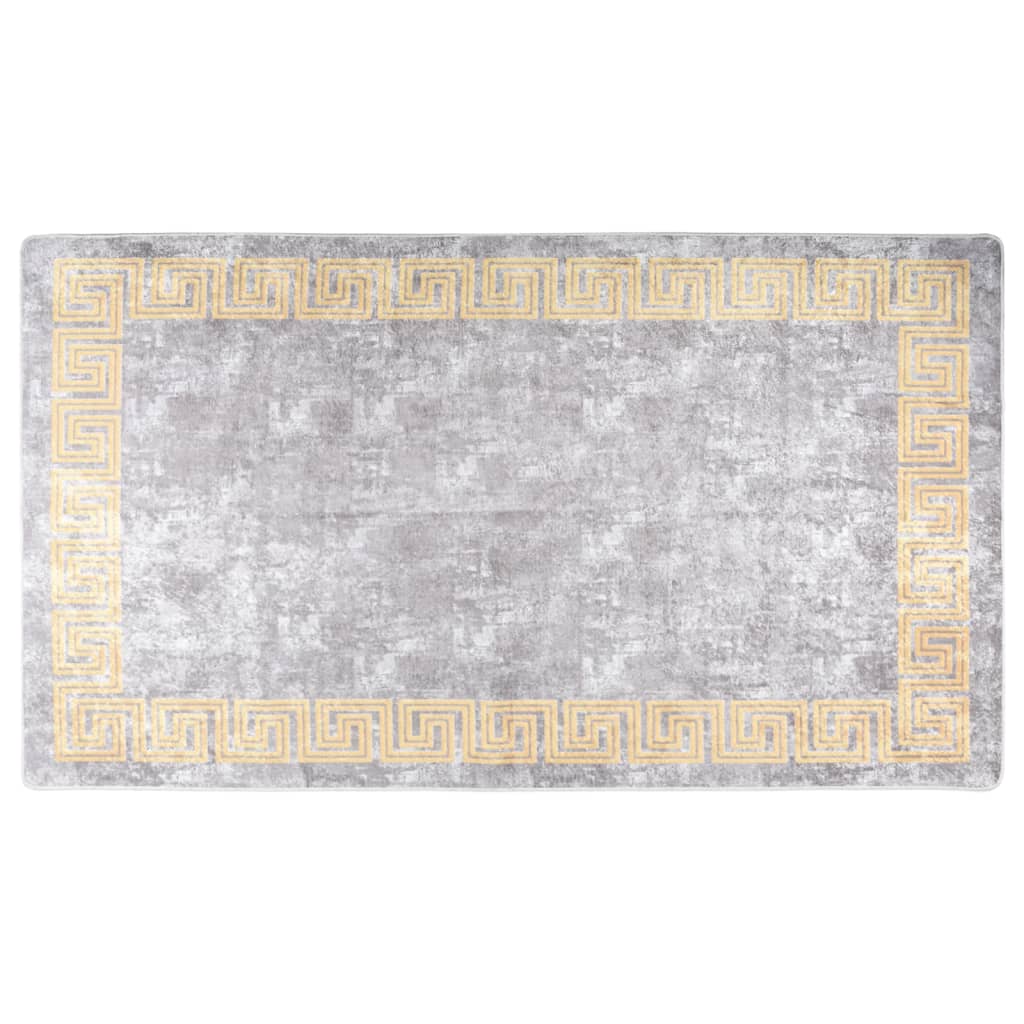 Alfombra lavable antideslizante gris 190x300 cm