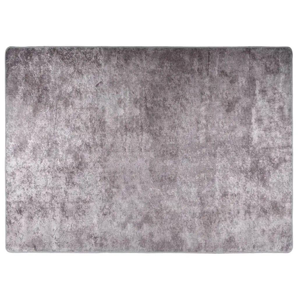 Vetonek Alfombra lavable antideslizante gris 120x180 cm