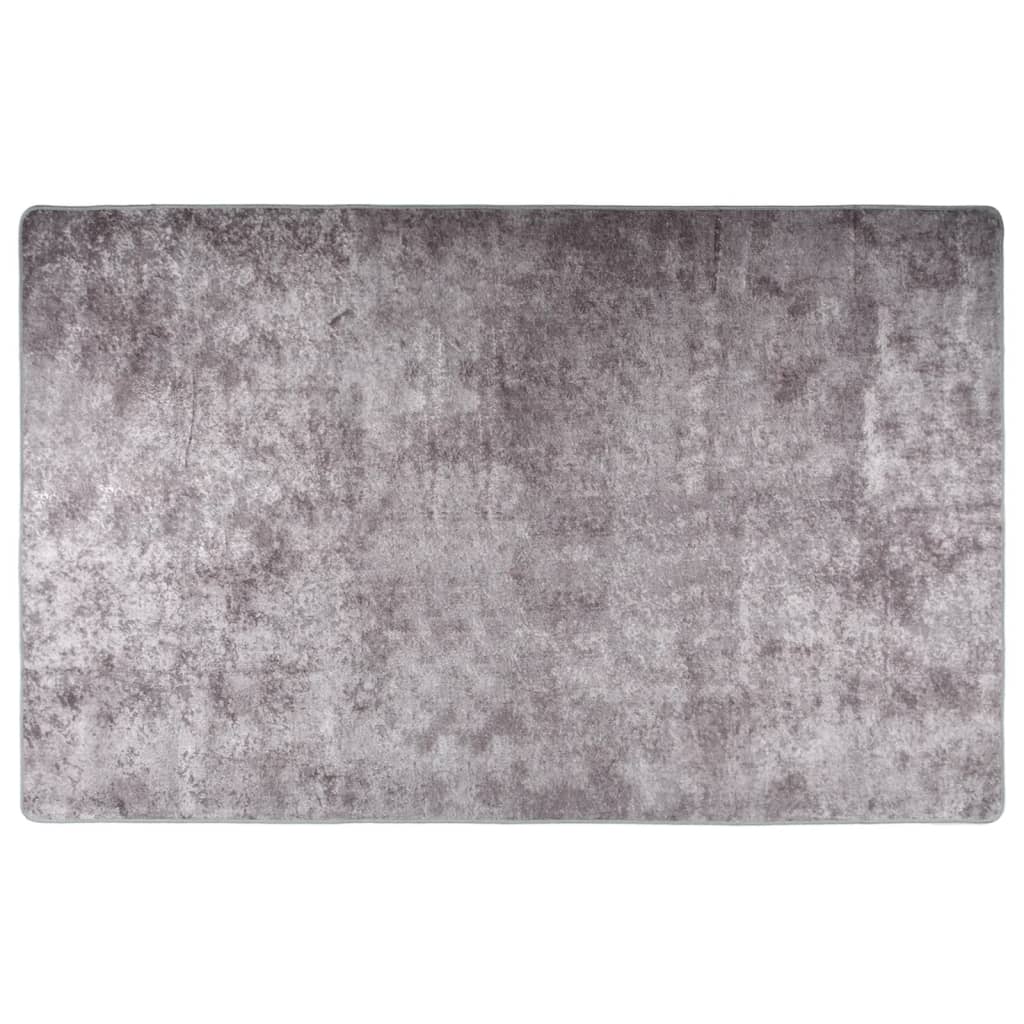 Alfombra lavable antideslizante gris 160x230 cm