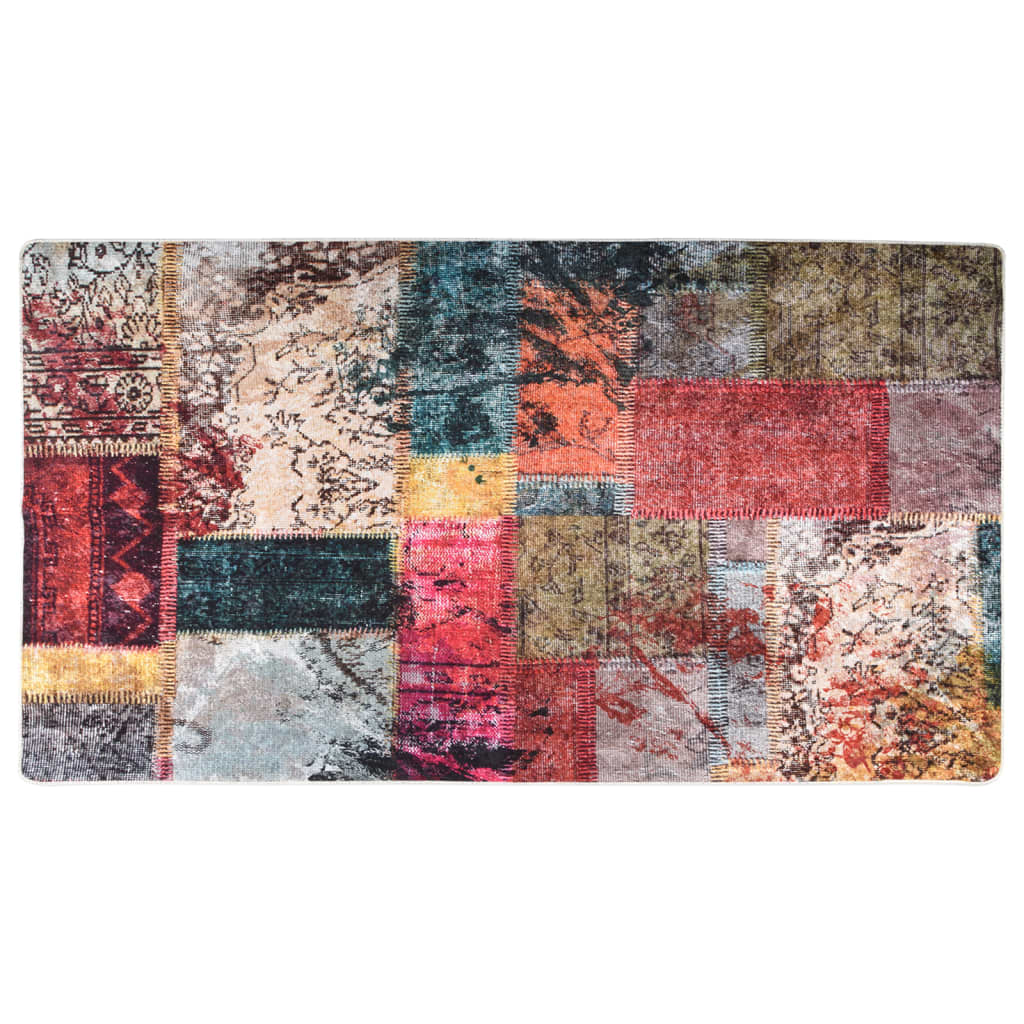 Vetonek Alfombra lavable patchwork antideslizante multicolor 190x300 cm