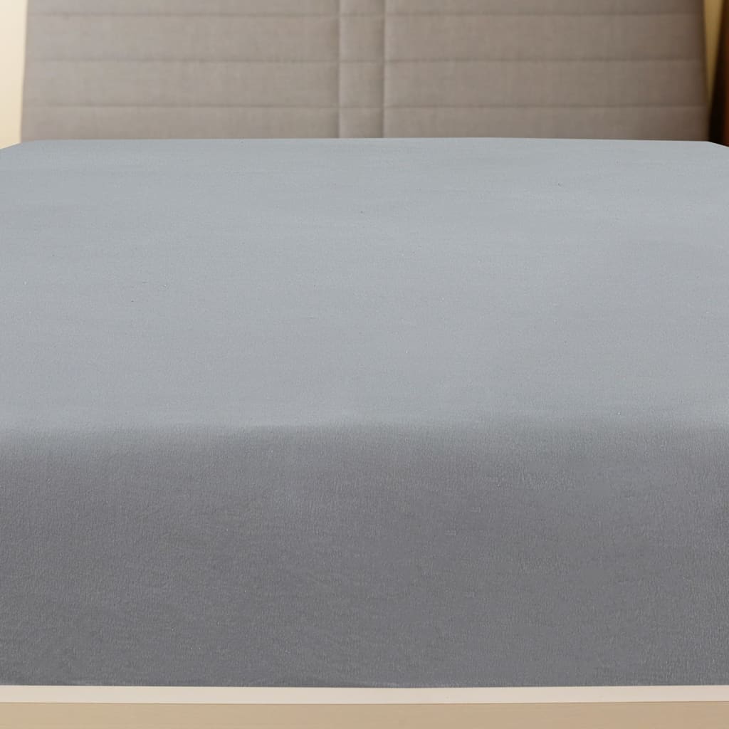 Jersey down sheets 2 units Gray cotton 90x200 cm