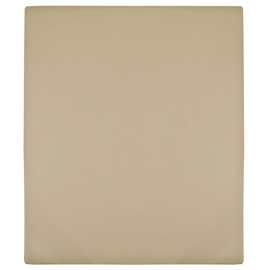 Vetonek Sábanas bajeras jersey 2 uds algodón gris taupe 90x200 cm