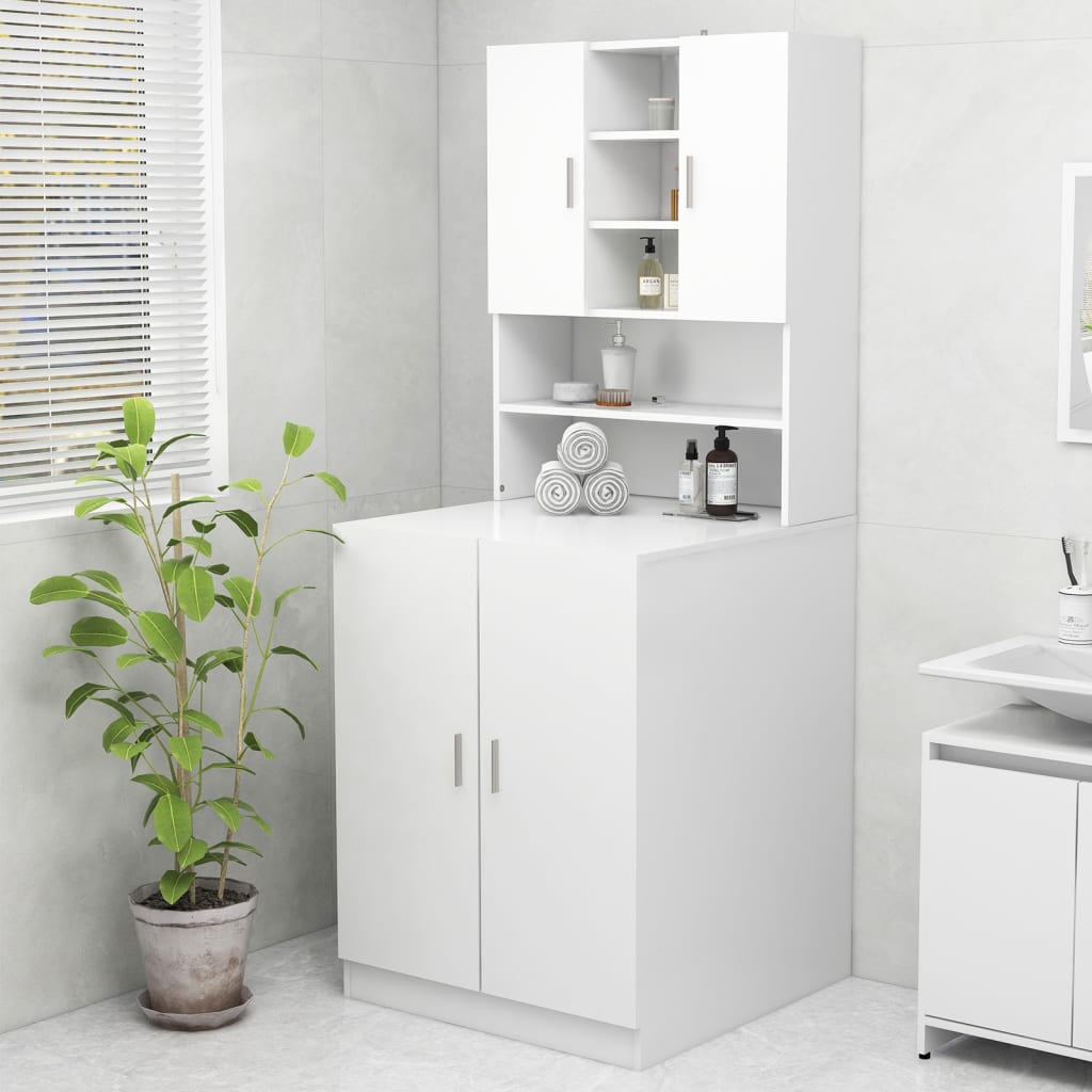 Vetonek Mueble de lavadora blanco