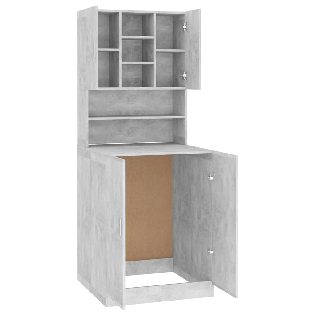 Concrete gray washing machine cabinet - Vetonek