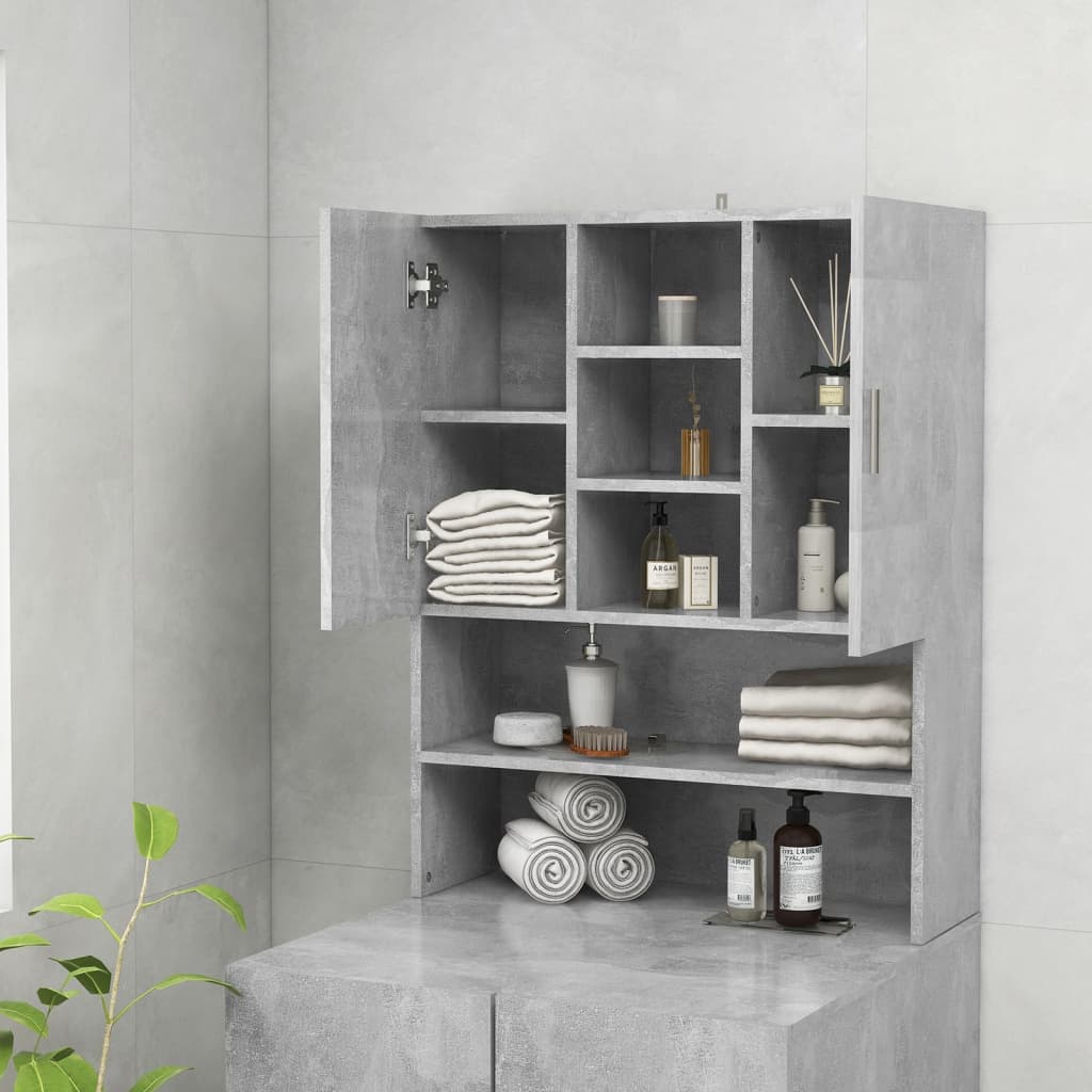 Concrete gray washing machine cabinet - Vetonek