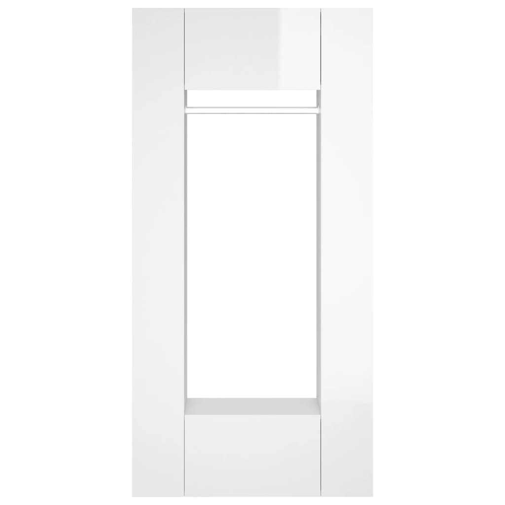 Muebles de recibidor 2 pzas madera blanco brillo vidaXL