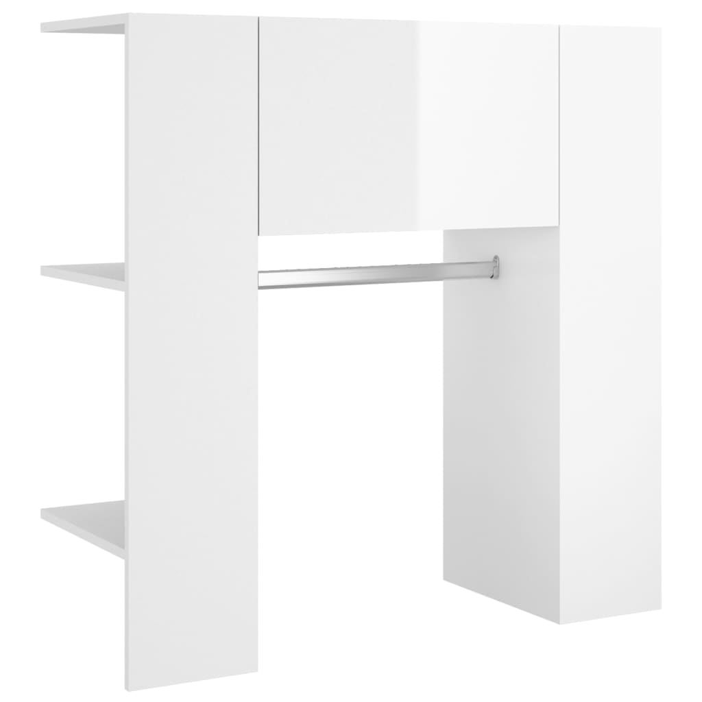 Muebles de recibidor 2 pzas madera blanco brillo vidaXL