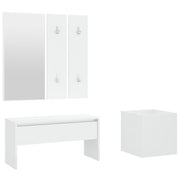 Ensemble de meubles d'entrée en contreplaqué blanc Vetonek