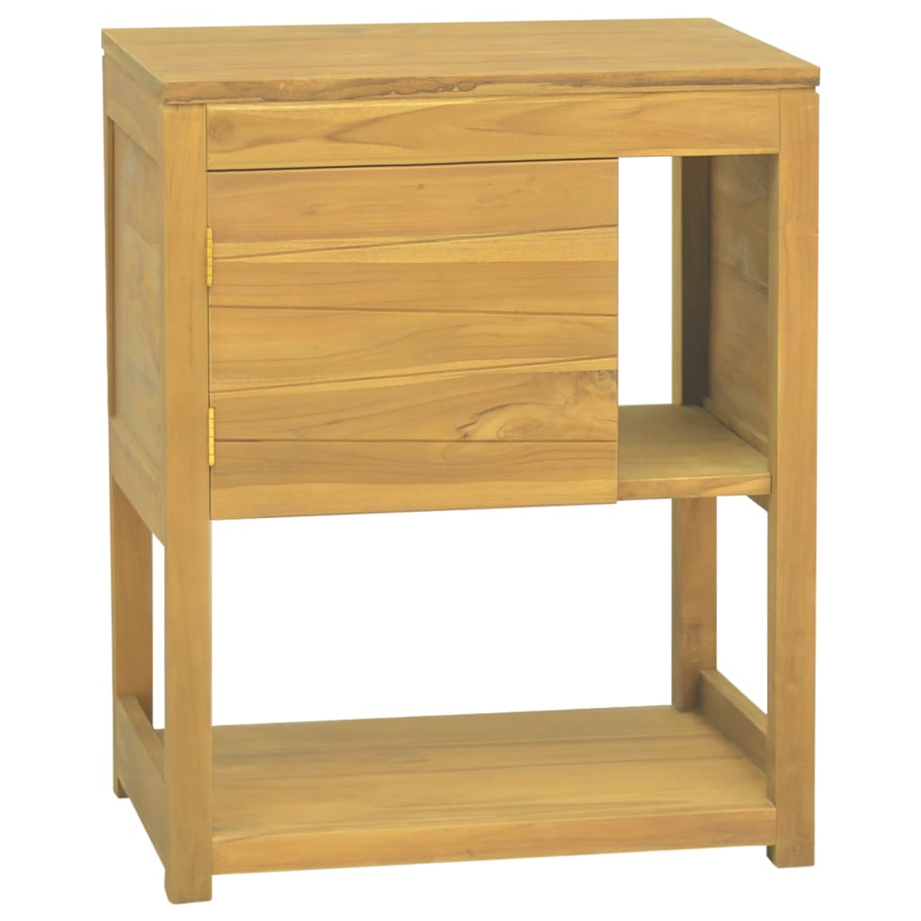 Vetonek Mueble de baño madera maciza de teca 60x40x75 cm