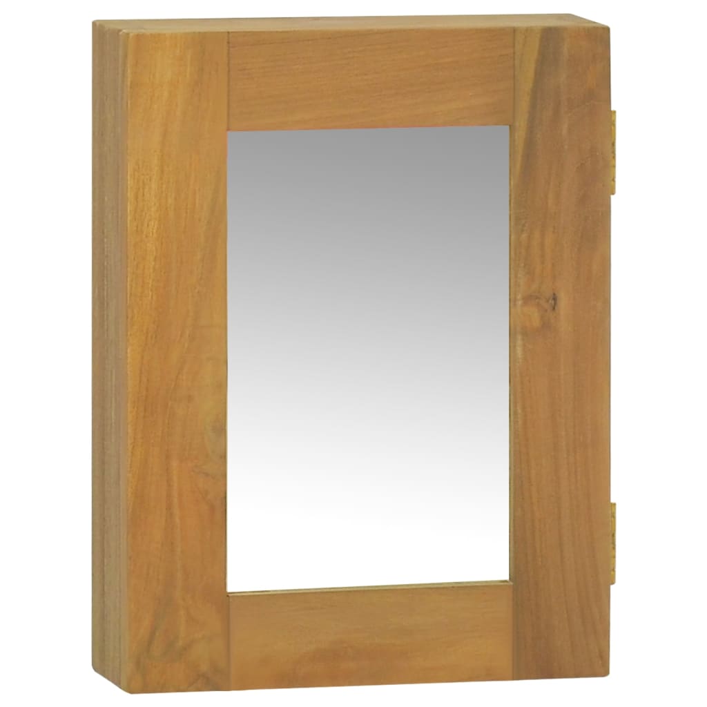 Vetonek Mueble con espejo madera maciza de teca 30x10x40 cm