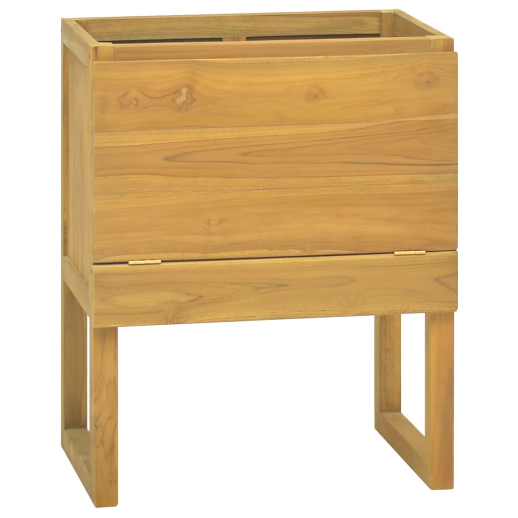 Vetonek Mueble de baño madera maciza de teca 60x40x75 cm