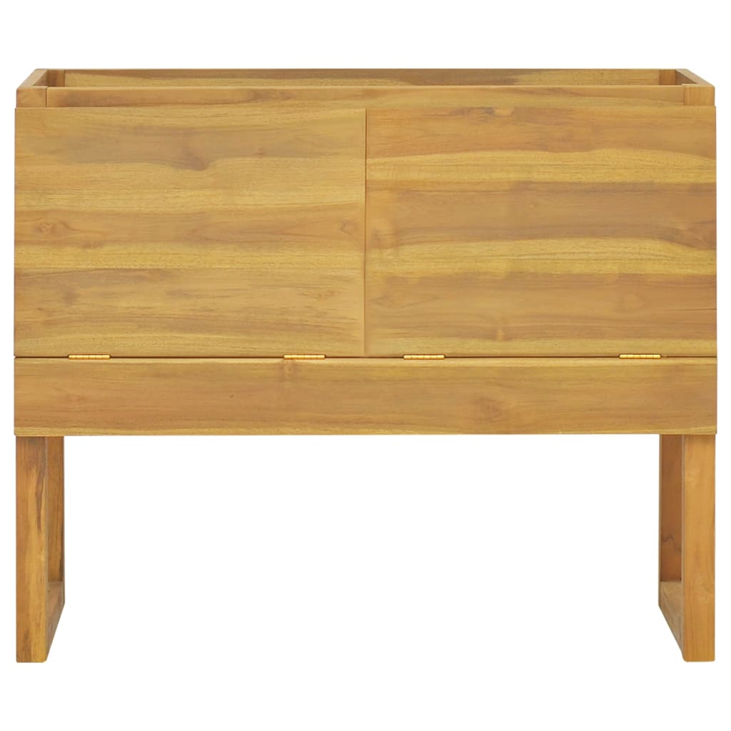 Mueble de baño madera maciza de teca 90x40x75,5 cm