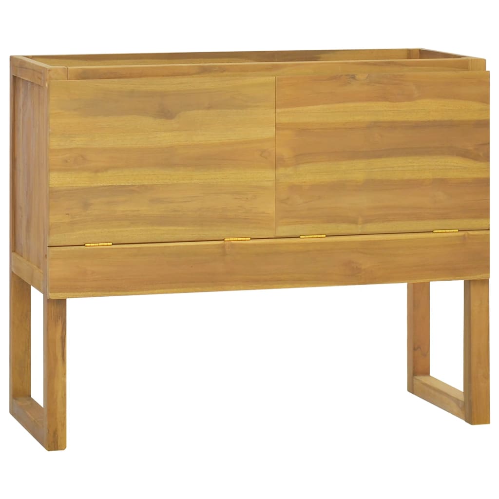 Vetonek Mueble de baño madera maciza de teca 90x40x75,5 cm