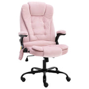 Fauteuil de bureau massant en velours rose v3264 Vetonek