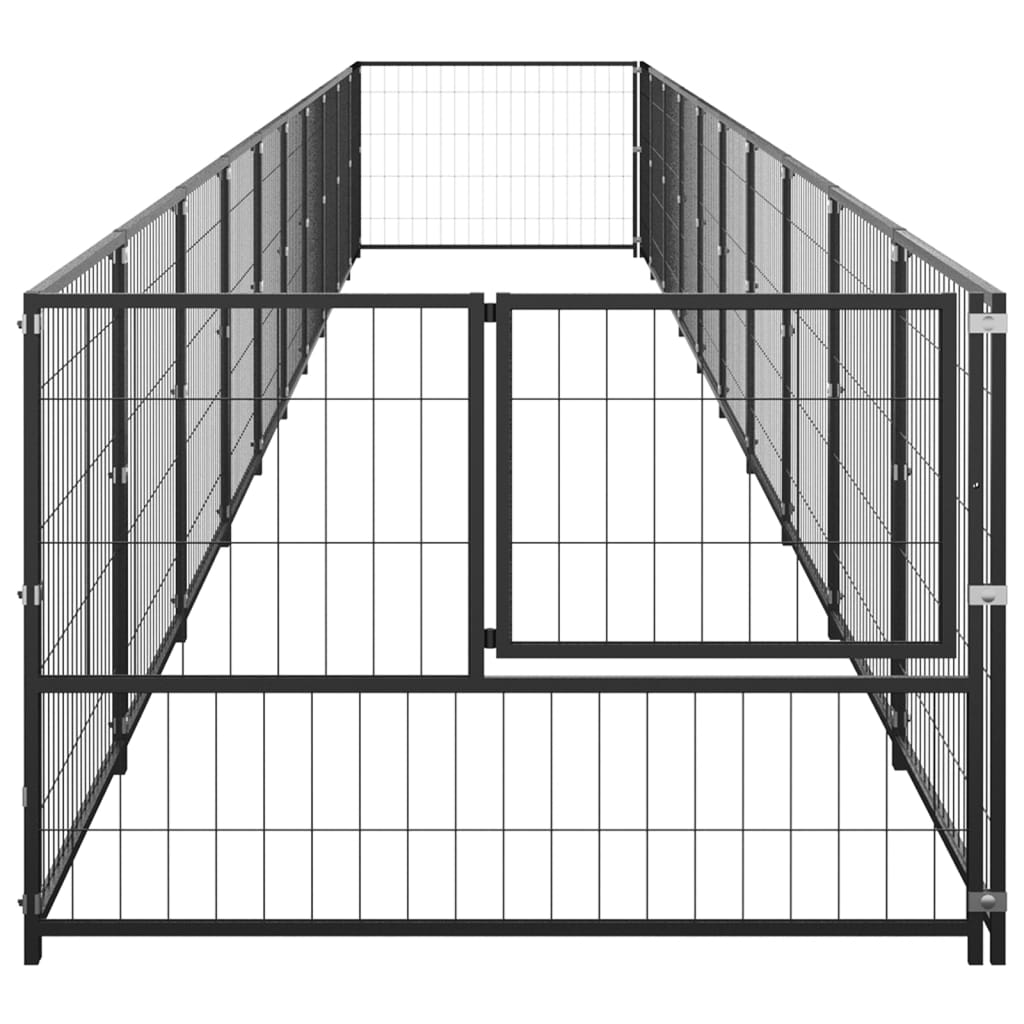 Perrera acero 10 m² negra