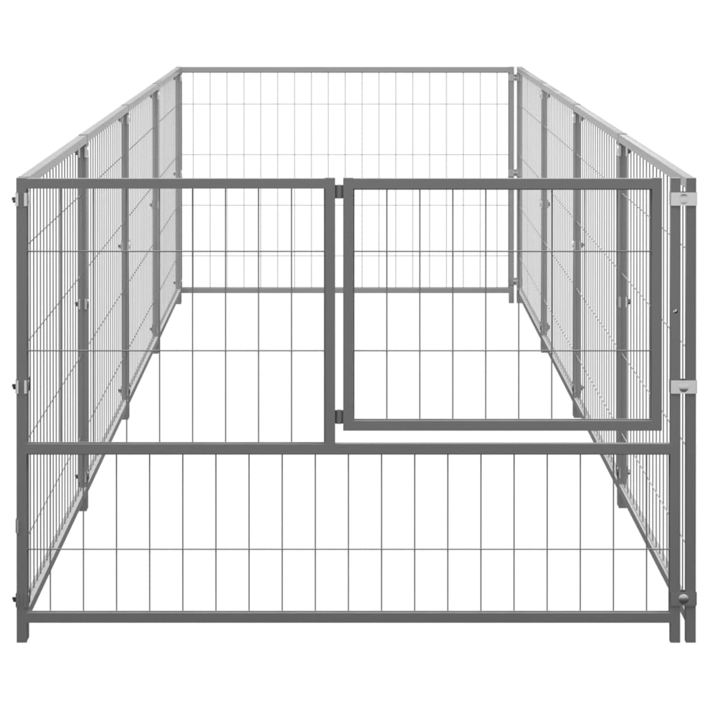 Perrera plateada 4 m² acero