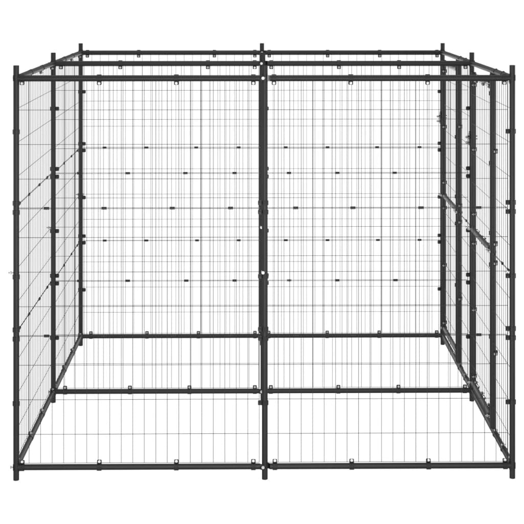 4.84 m² steel outdoor kennel