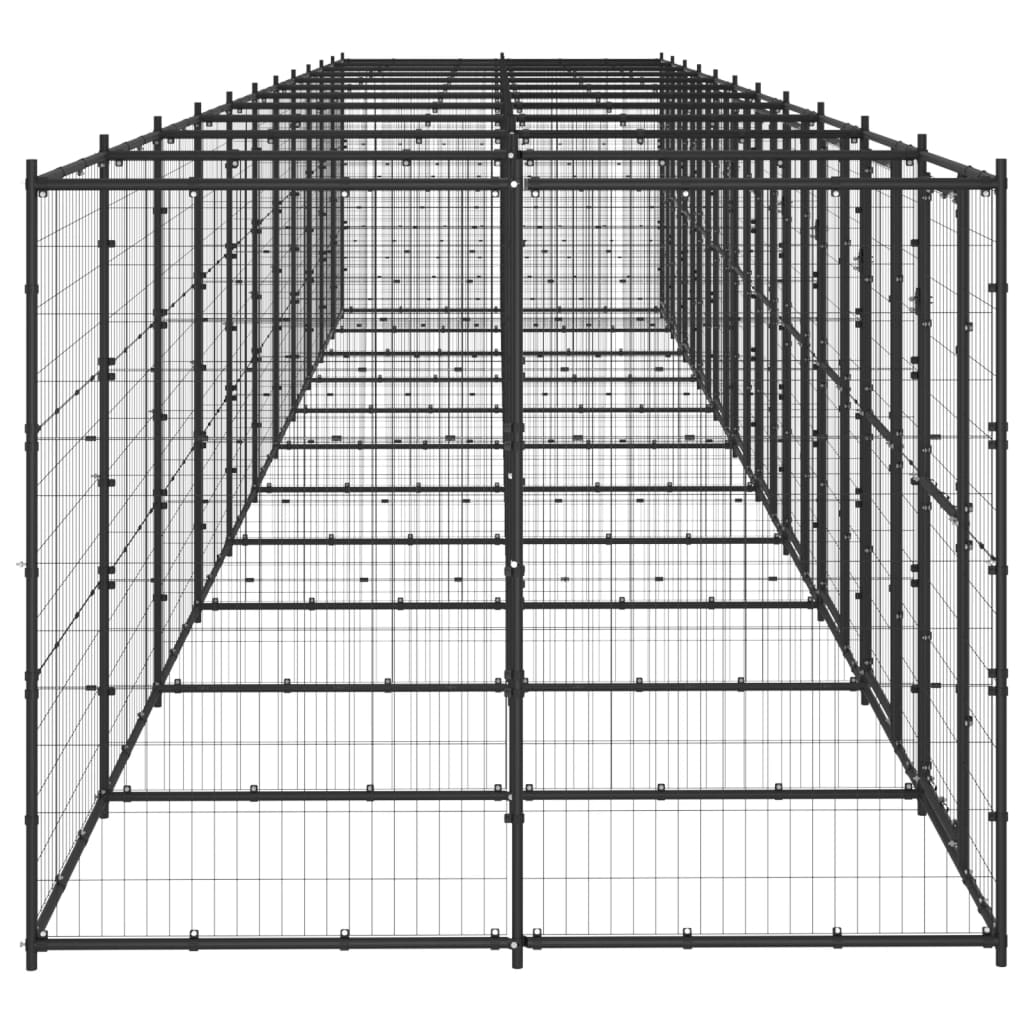 26.62 m² steel outdoor kennel