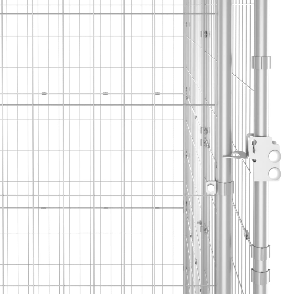 Perrera de exterior de acero galvanizado con techo 19,36 m² vidaXL