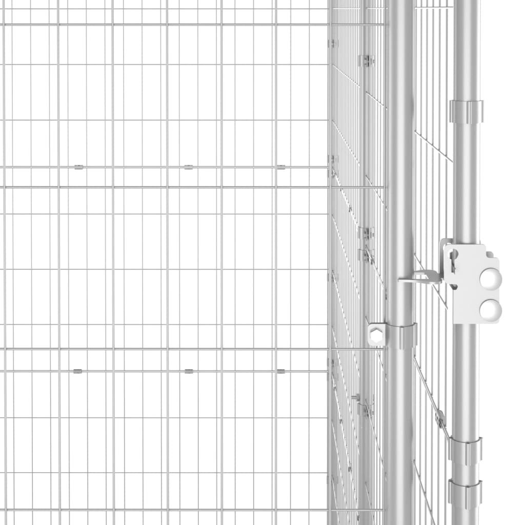 Perrera de exterior de acero galvanizado con techo 26,62 m² vidaXL