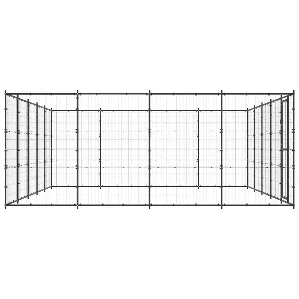 24.2 m² steel outdoor kennel