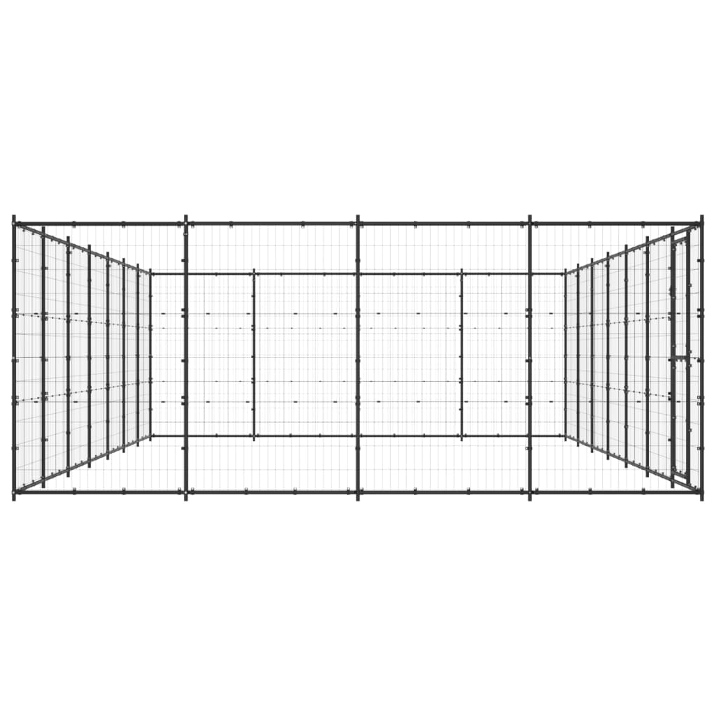 33.88 m² steel outdoor kennel