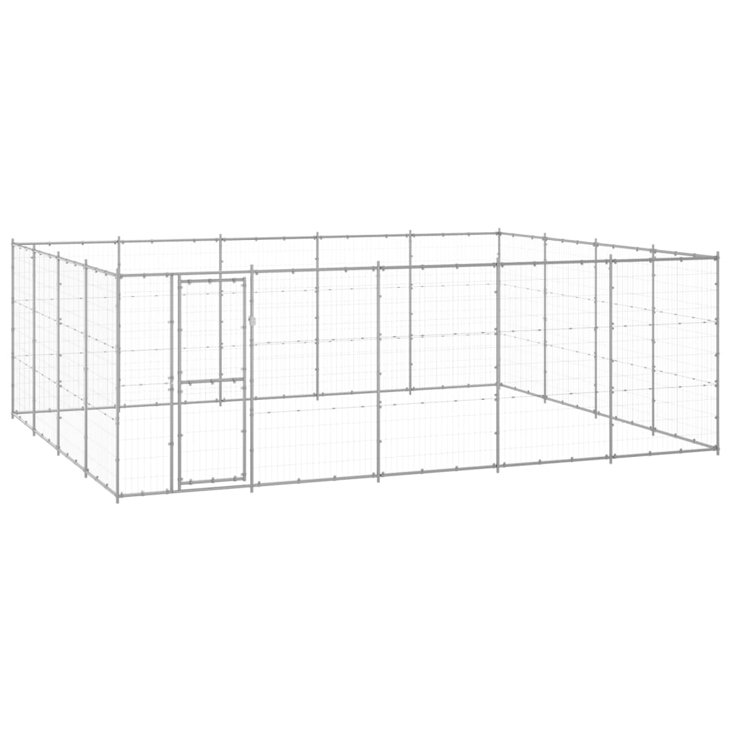 Vetonek Perrera de exterior de acero galvanizado 24,2 m²