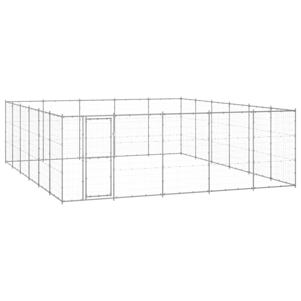 Vetonek Perrera de exterior de acero galvanizado 36,3 m²