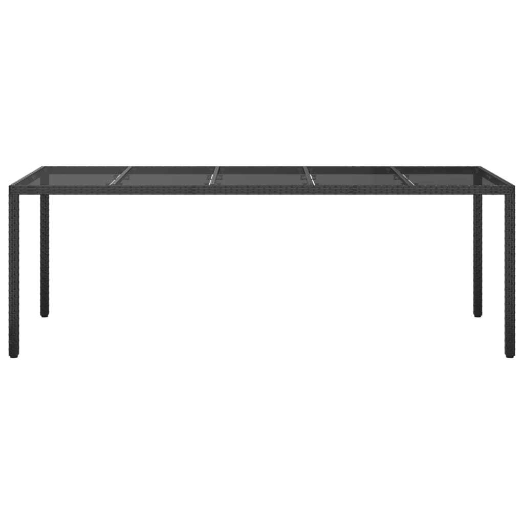 Black Black PE Black Garden Garden Table 250x100x75 cm