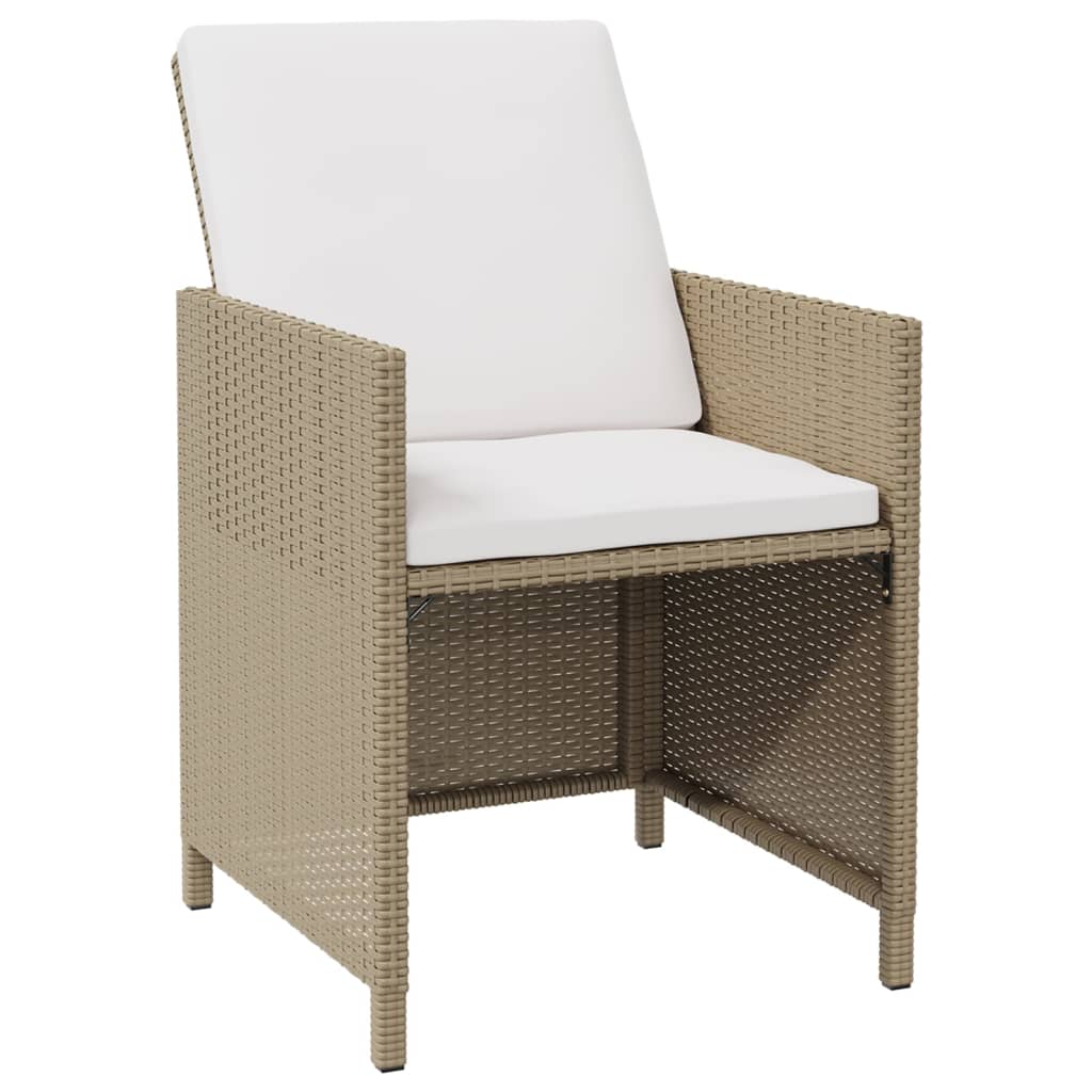 Garden chairs with 4 units bodin synthetic beige