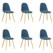 Vetonek Sillas de comedor giratorias 6 uds terciopelo gris claro