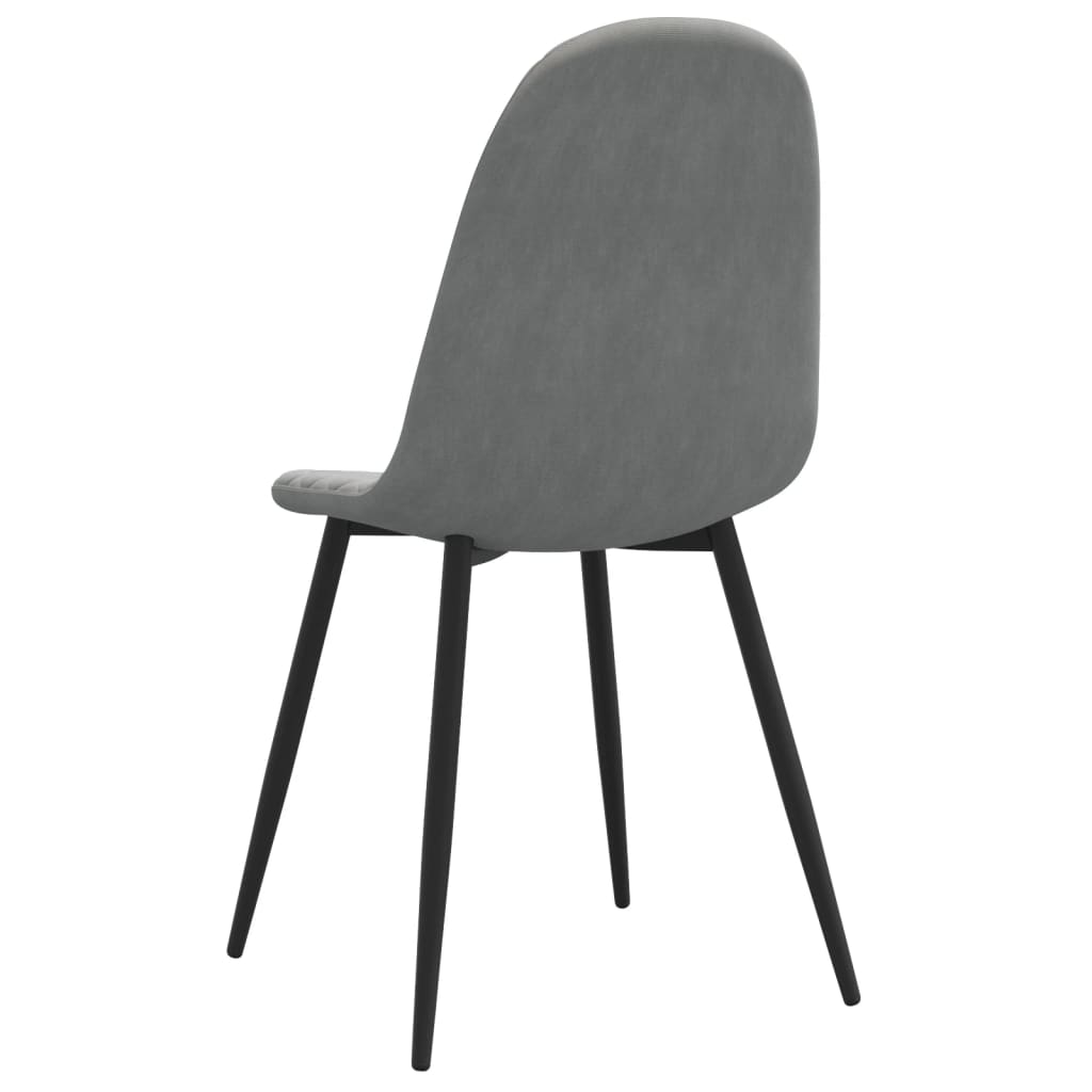 Sillas de comedor giratorias 6 uds terciopelo gris claro vidaXL