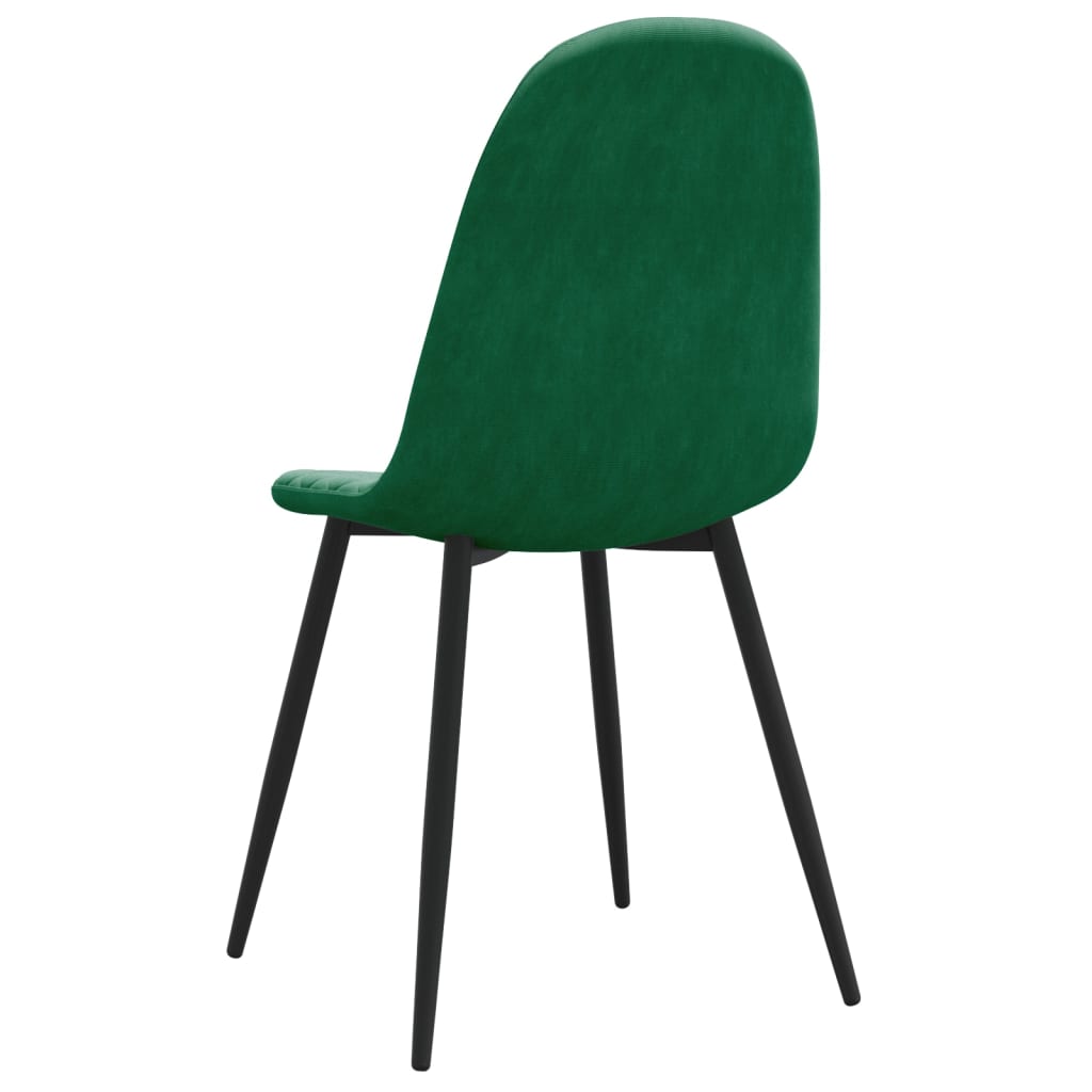 Sillas de comedor 6 unidades terciopelo verde oscuro vidaXL