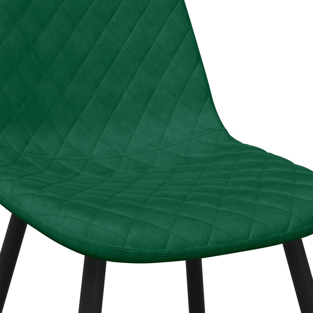 Sillas de comedor 6 unidades terciopelo verde oscuro vidaXL