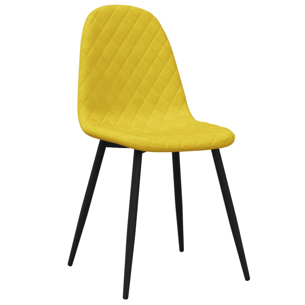 Sillas de comedor 6 uds terciopelo amarillo mostaza vidaXL