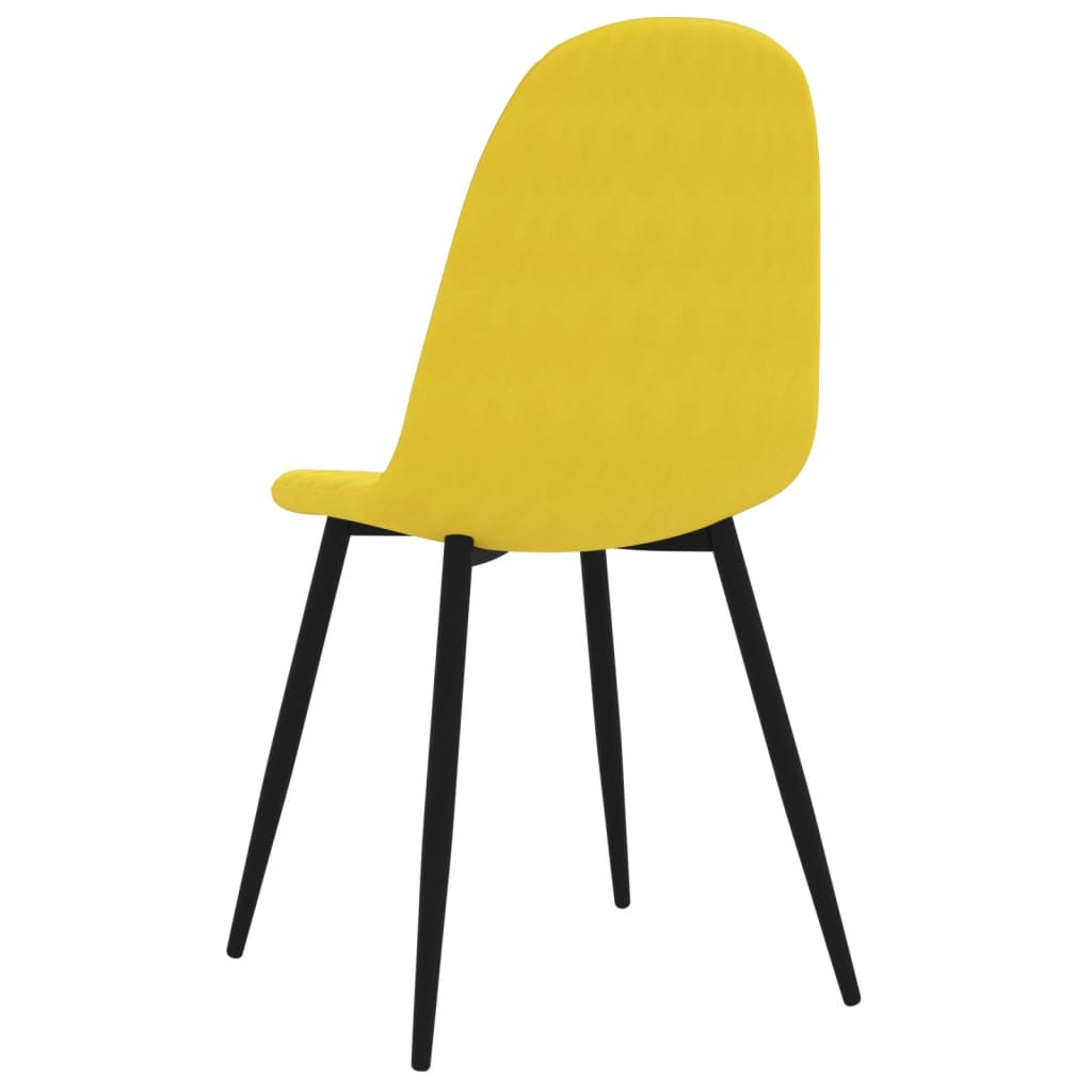 Sillas de comedor 6 uds terciopelo amarillo mostaza vidaXL